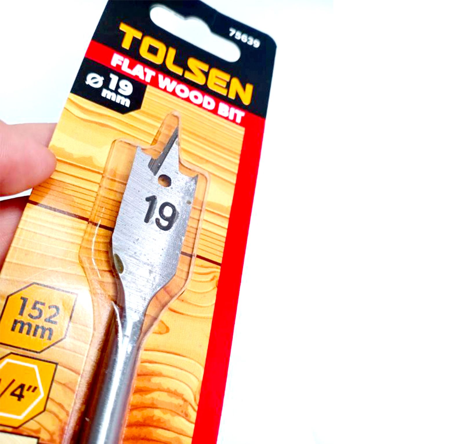 TOLSEN Flat Wood Drill Bit w/ 1/4" Hex Shank ( 12 | 14 | 16 | 18| 19 | 20 | 22 | 25 | 28 | 30 | 32 | 38mm ) 75634 to 75645_img_8