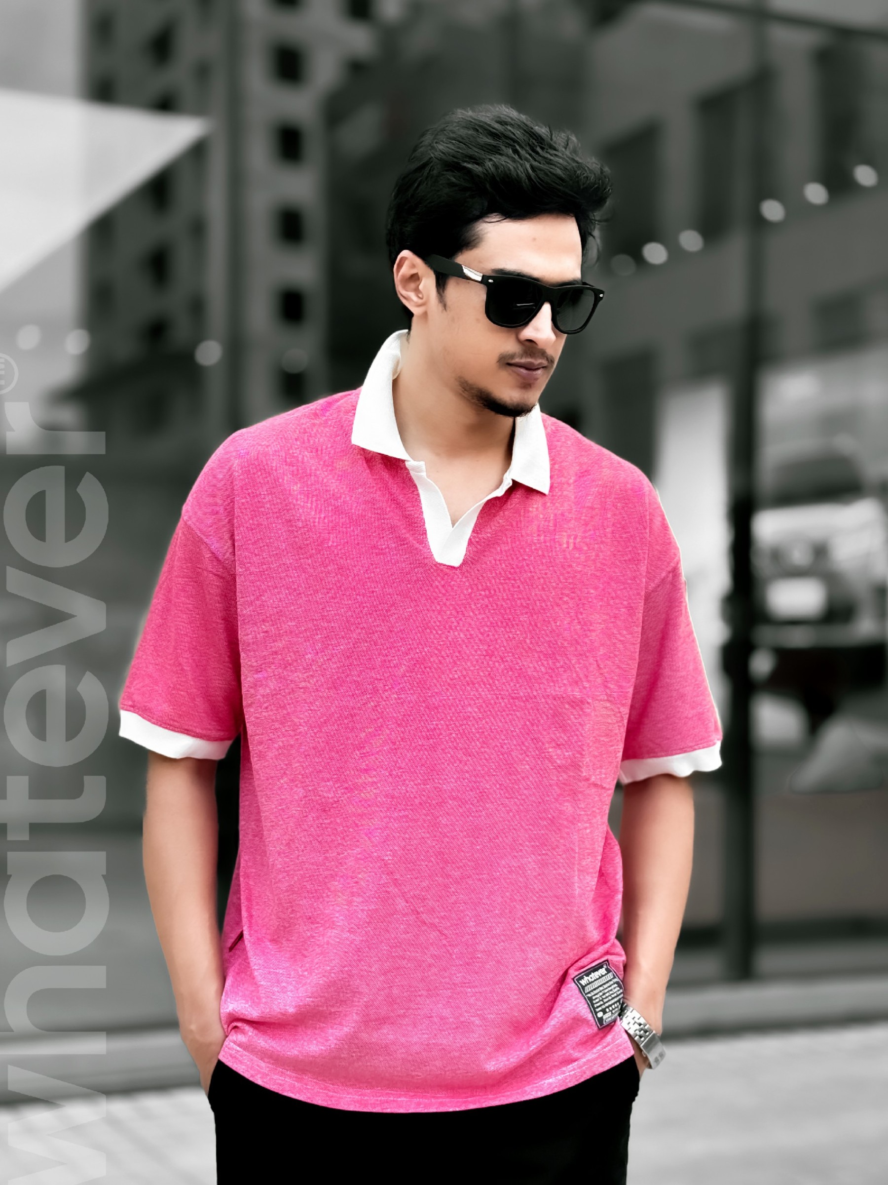 OLD MONEY PK WASH POLO (Rose Red)