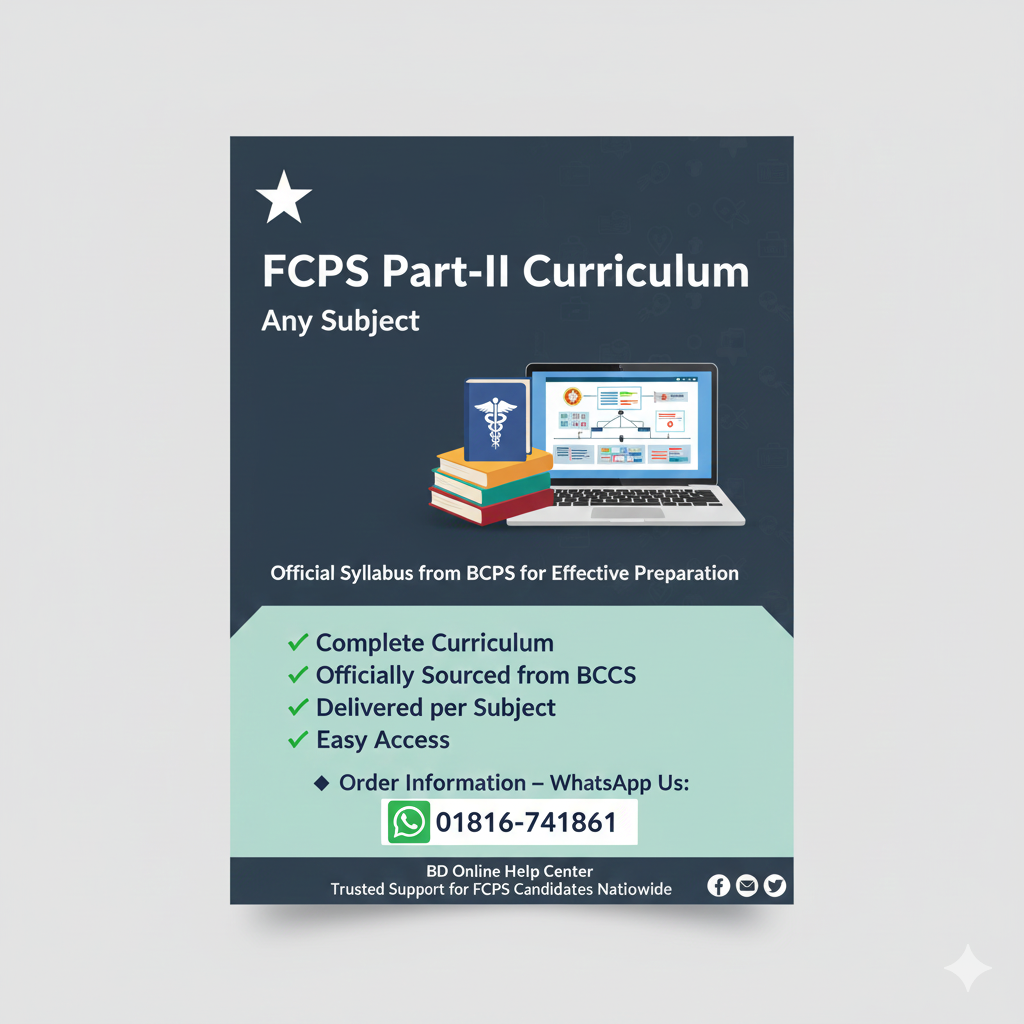 FCPS Part-II Curriculum – Any Subject