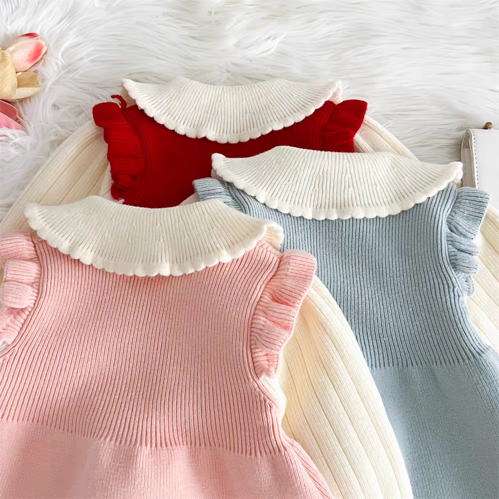 Baby Girls Winter Knit Dress with Teddy Pocket (1 to 6 years) for yours ANGEL_img_7