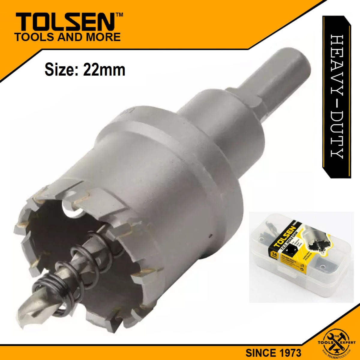 TOLSEN TCT Hole Saw (14mm to 75mm) Special Carbide tip 3 - Ply Cutters For Metal_img_7