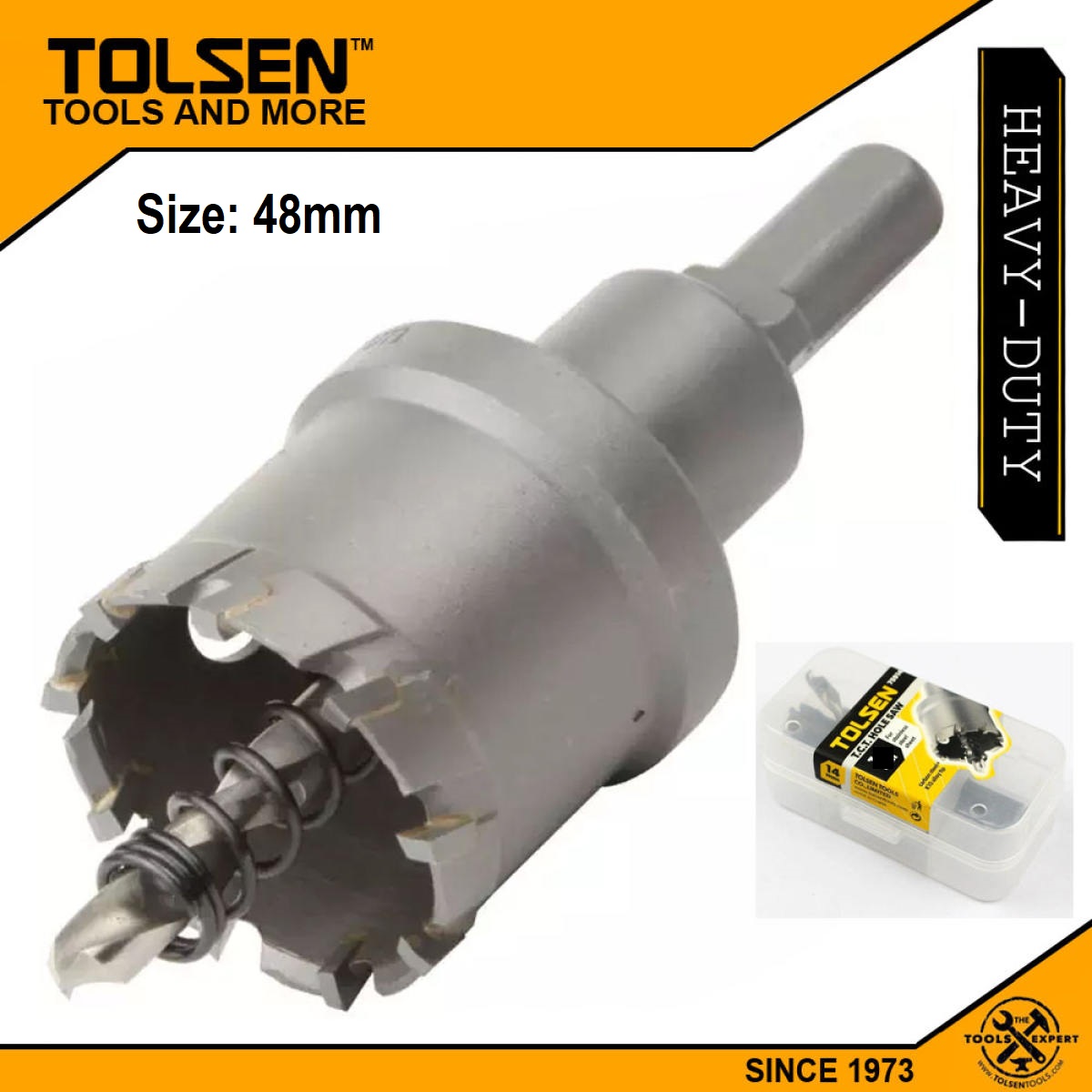 TOLSEN TCT Hole Saw (14mm to 75mm) Special Carbide tip 3 - Ply Cutters For Metal_img_19
