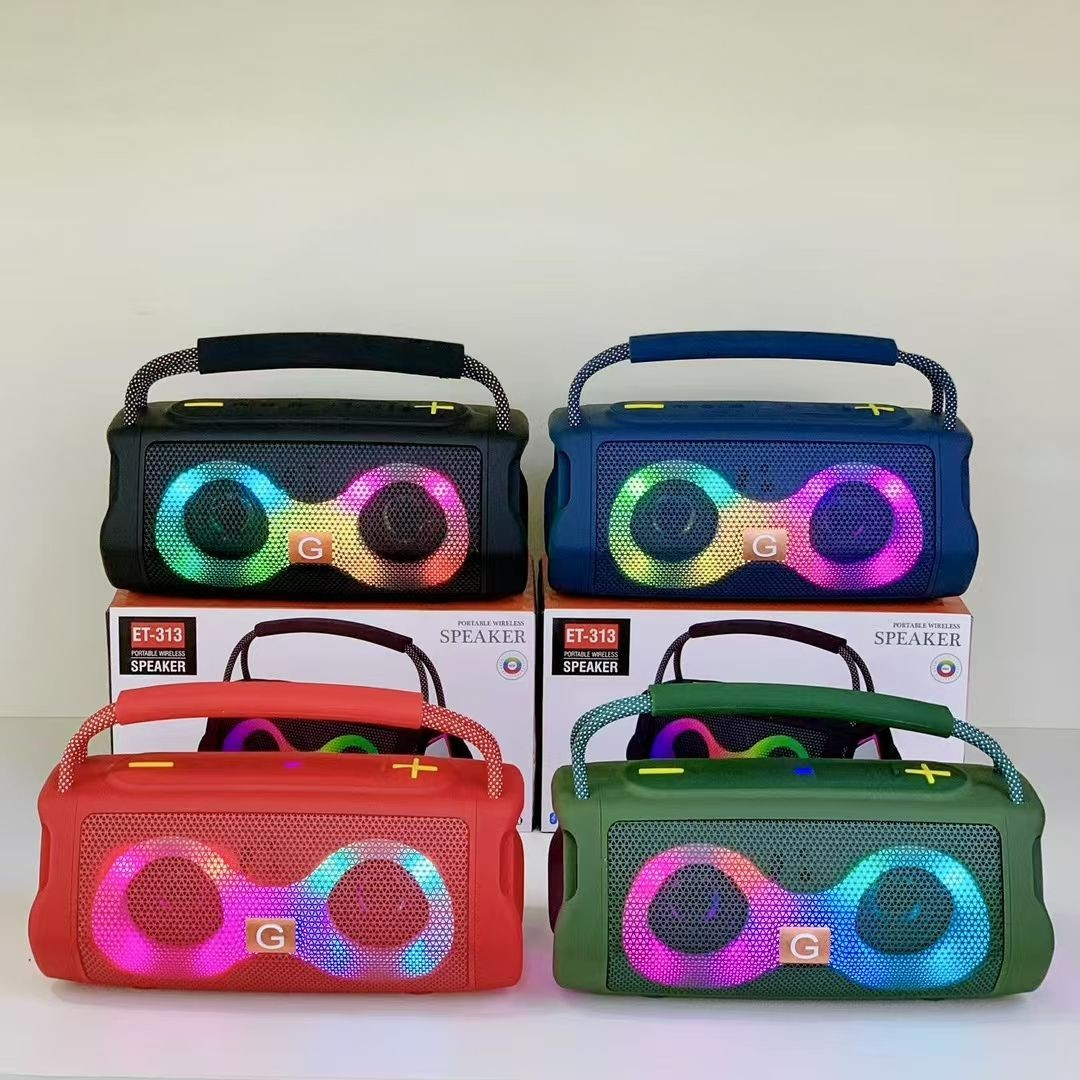 ET-313 Bluetooth Colorful Lighting Party Bass Speaker - Image 2