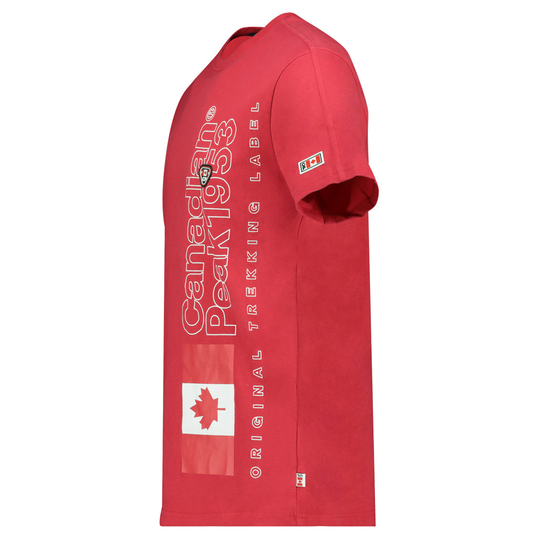 Canadian Peak JOGOEAK Homme - T-Shirt Col Rond avec Impressions et Drapeau Rouge_img_1
