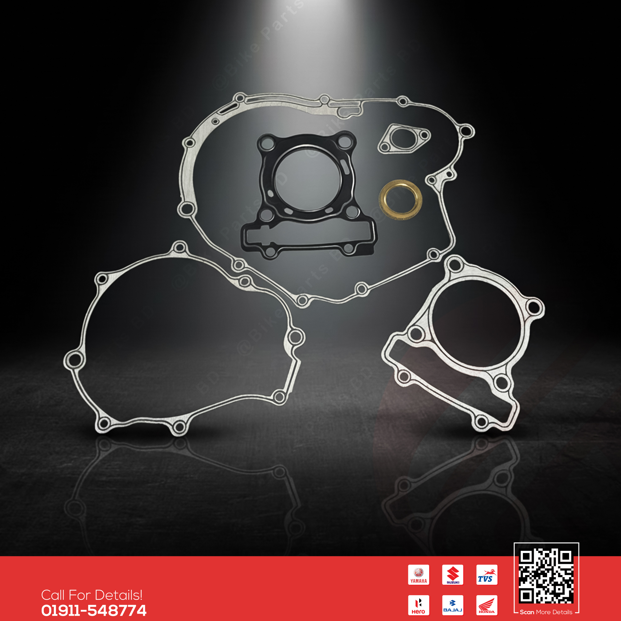 Automotive Gasket for TVS RTR 160cc 4V bike.