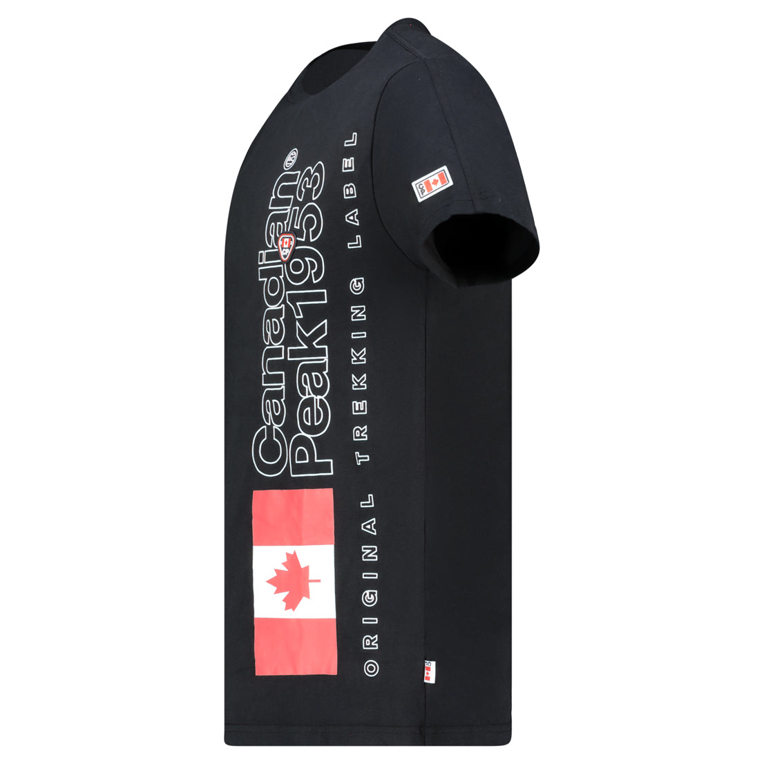 Canadian Peak JOGOEAK Homme - T-Shirt Col Rond avec Impressions et Drapeau Noir_img_2