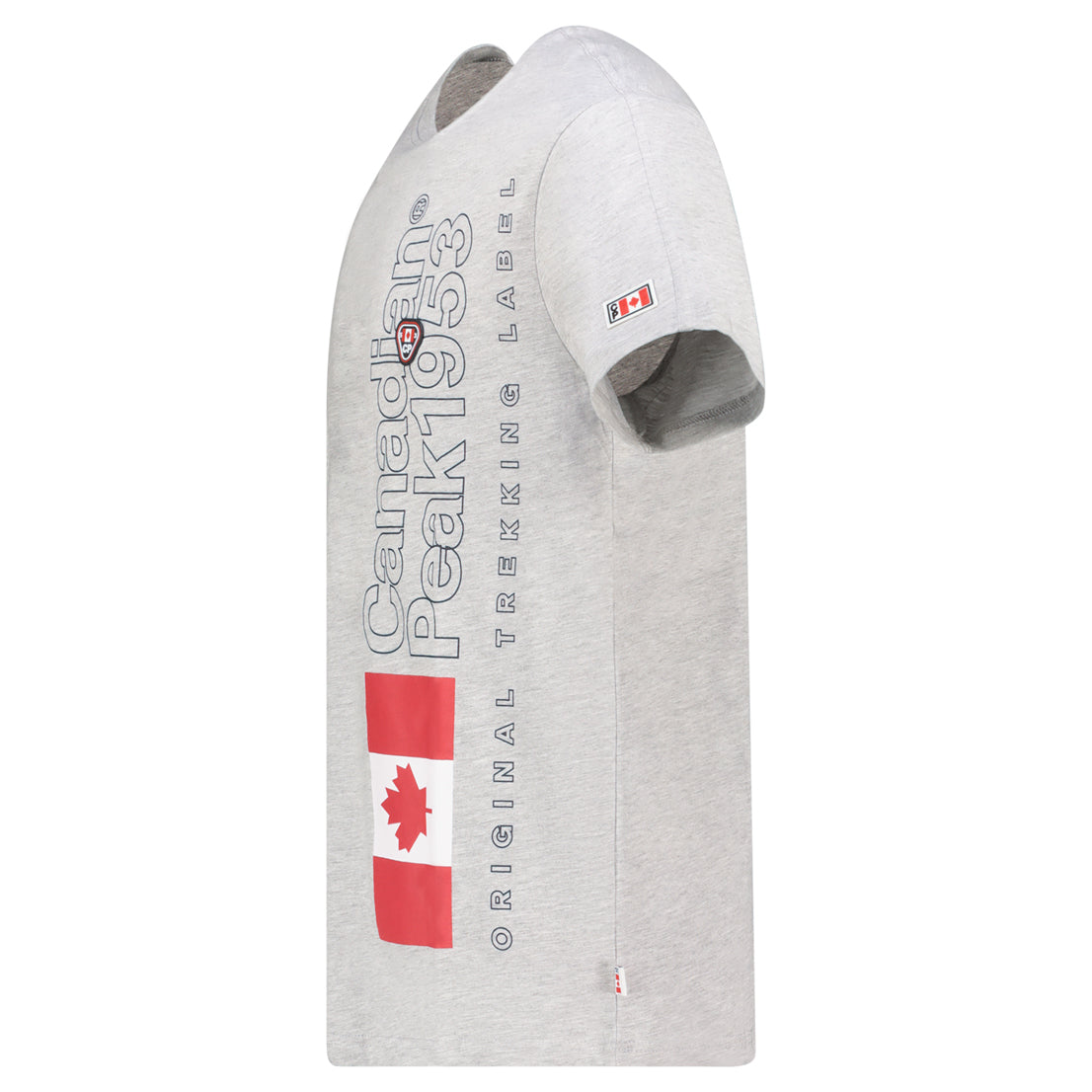 Canadian Peak JOGOEAK Homme - T-Shirt Col Rond avec Impressions et Drapeau Gris Clair_img_3