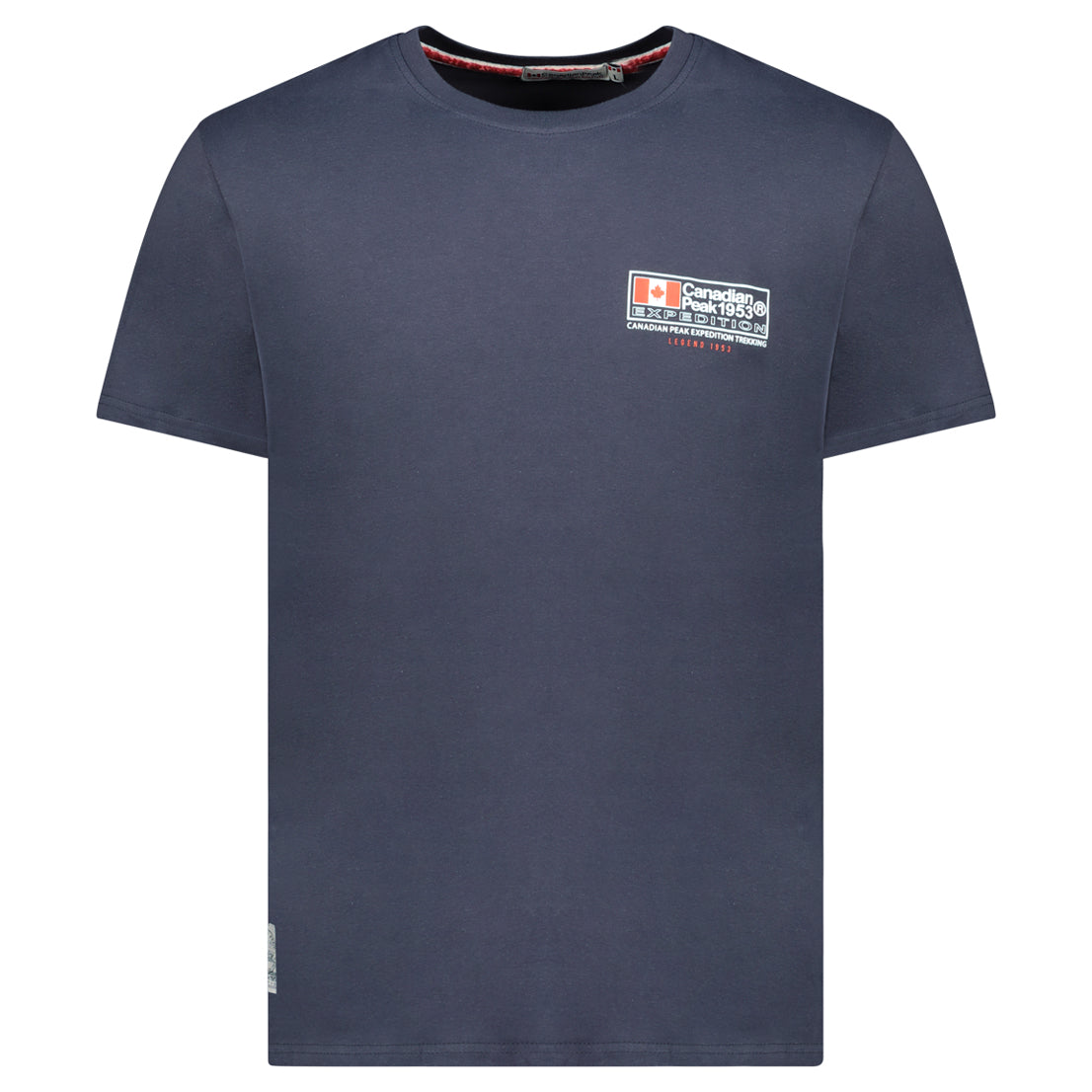 Canadian Peak JOFFROYEAK Homme - T-Shirt Col Rond avec Impressions et Drapeau Marine