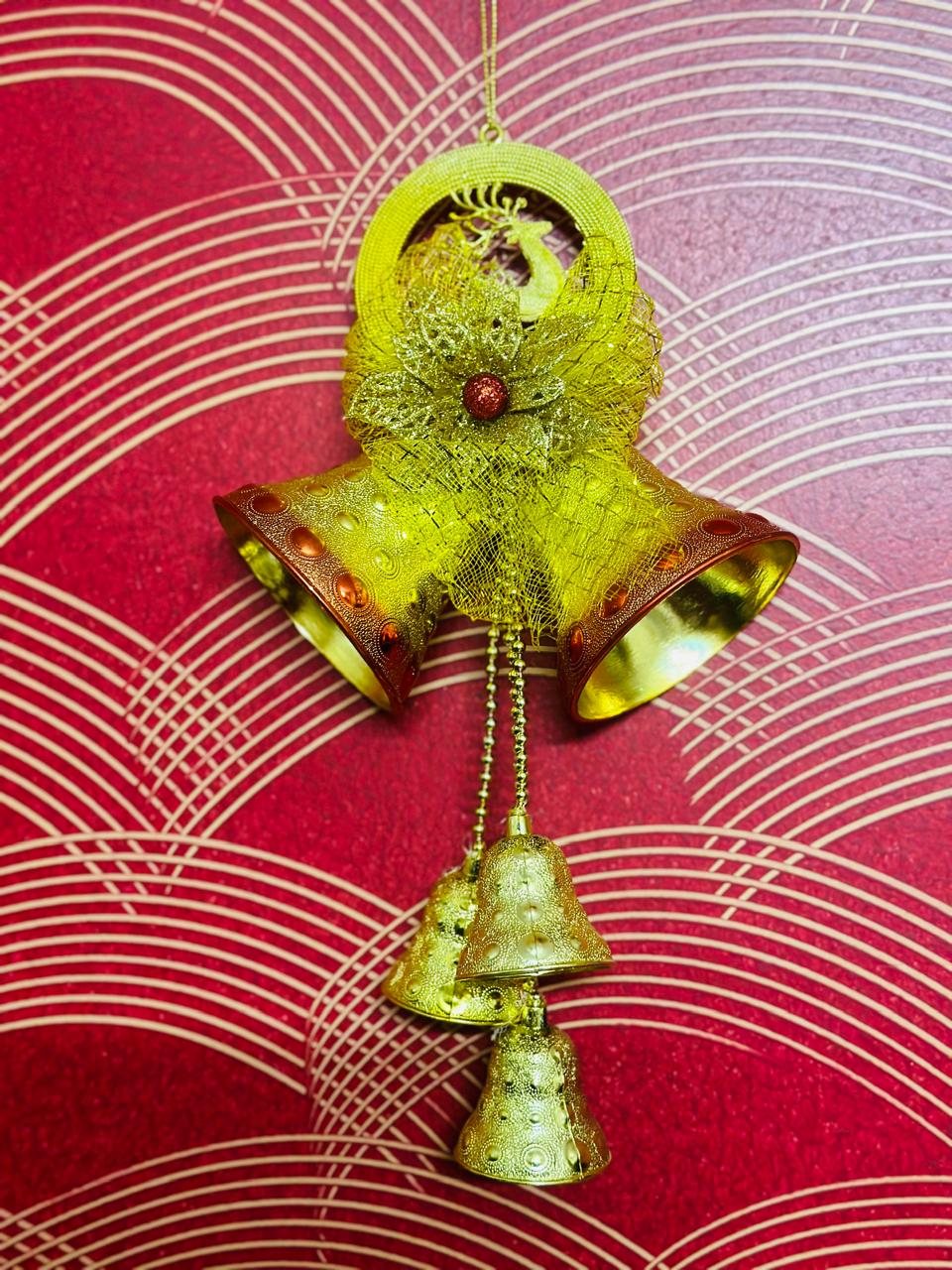 gold-toned Christmas hanging decoration