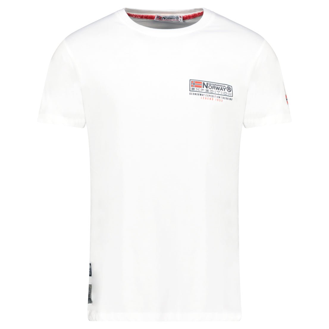 T-Shirt Men Short Sleeve with White Flag