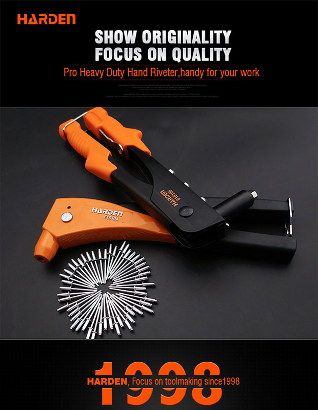 HARDEN 610104 Hand Riveter, 10.5", Heavy Duty Manual Pruning Tool Alloy Steel Hand Riveter 610104_img_5