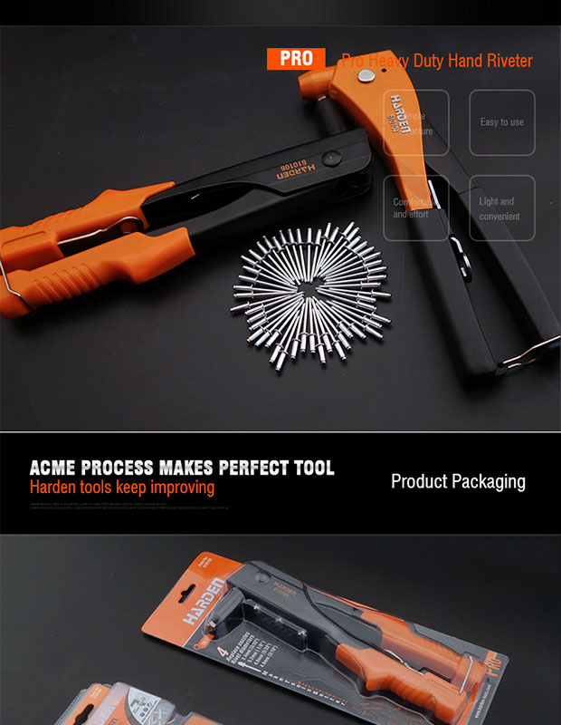 HARDEN 610104 Hand Riveter, 10.5", Heavy Duty Manual Pruning Tool Alloy Steel Hand Riveter 610104_img_6