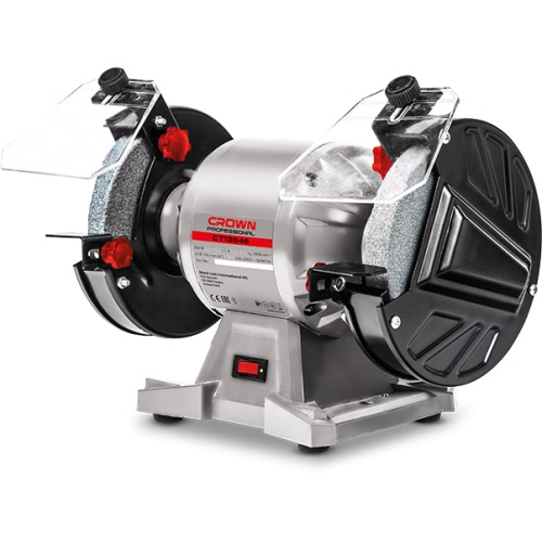 CROWN CT13546 6" Professional Bench Grinder, 250W, 150mm, 32mm; Model: CT13546L_img_0