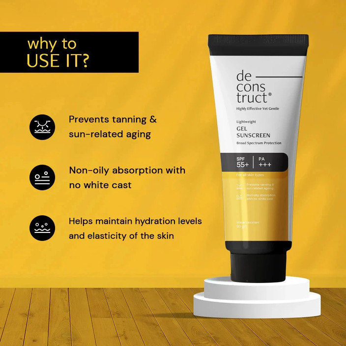 deconstruct Sunscreen - SPF 55+ PA+++ Lightweight Gel Sunscreen 50ml_img_1
