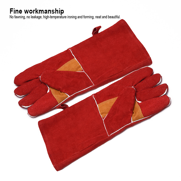HARDEN 766116 Welding Gloves, 16", top quality long welding gloves leather welding glove; 766116_img_2