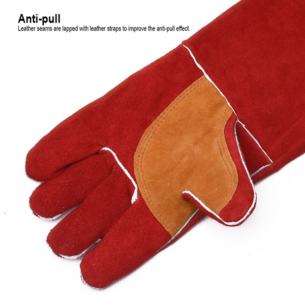 HARDEN 766116 Welding Gloves, 16", top quality long welding gloves leather welding glove; 766116_img_3