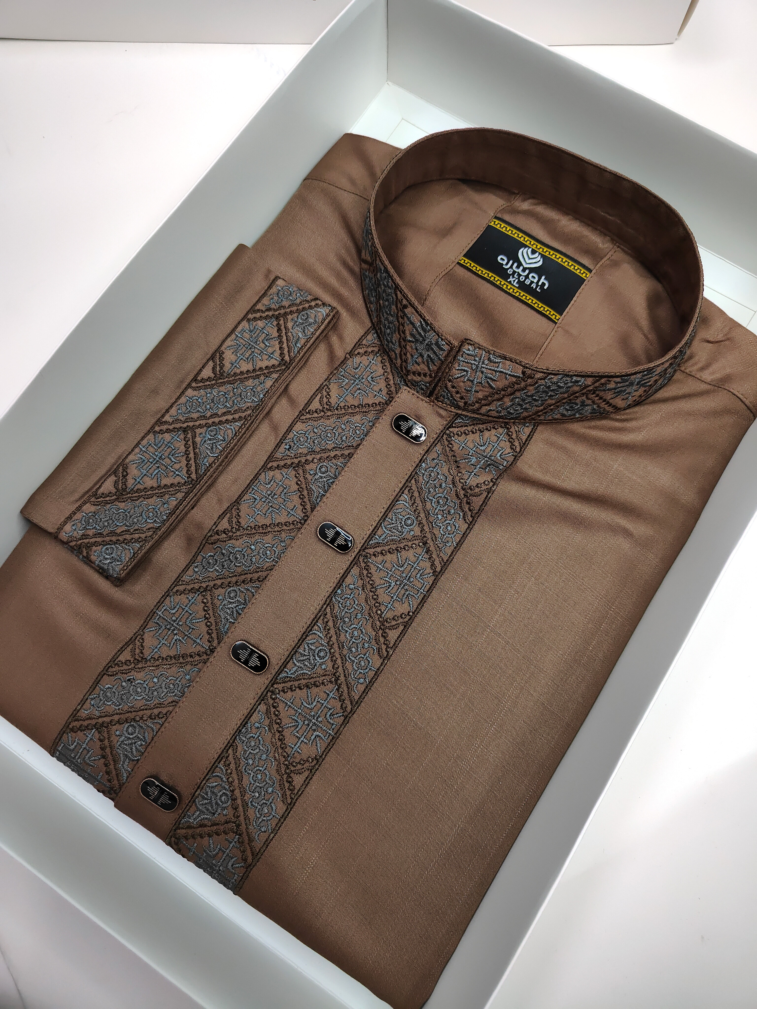 Regal Brown Embroidery Panjabi_img_2