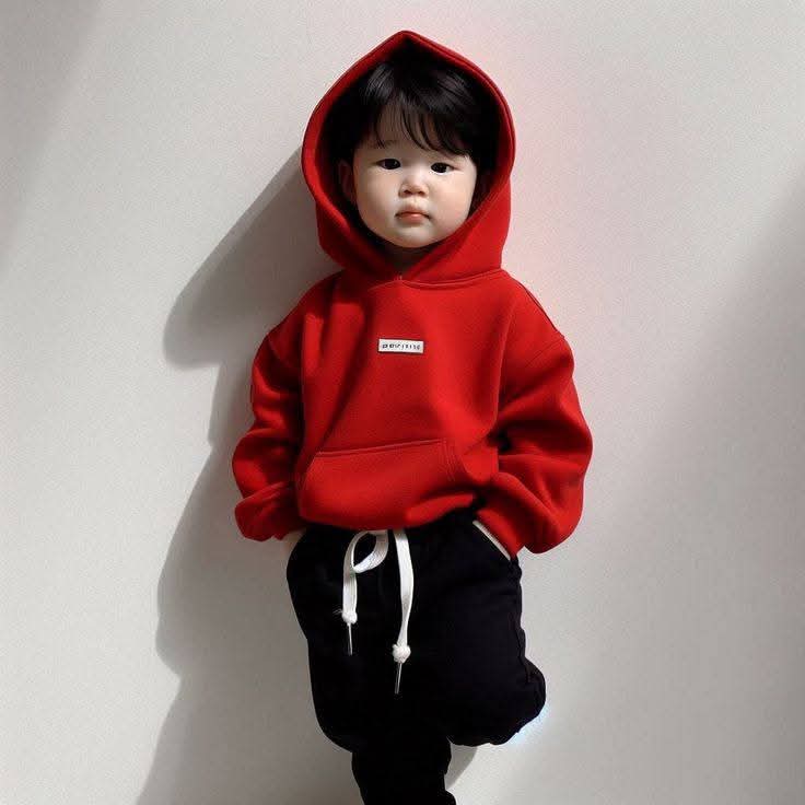 Hoodie and trousers (Red colour hoadies and Black trouser)