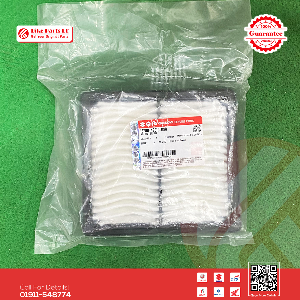 Air filter for Suzuki Gixxer & Gixxer SF bike.