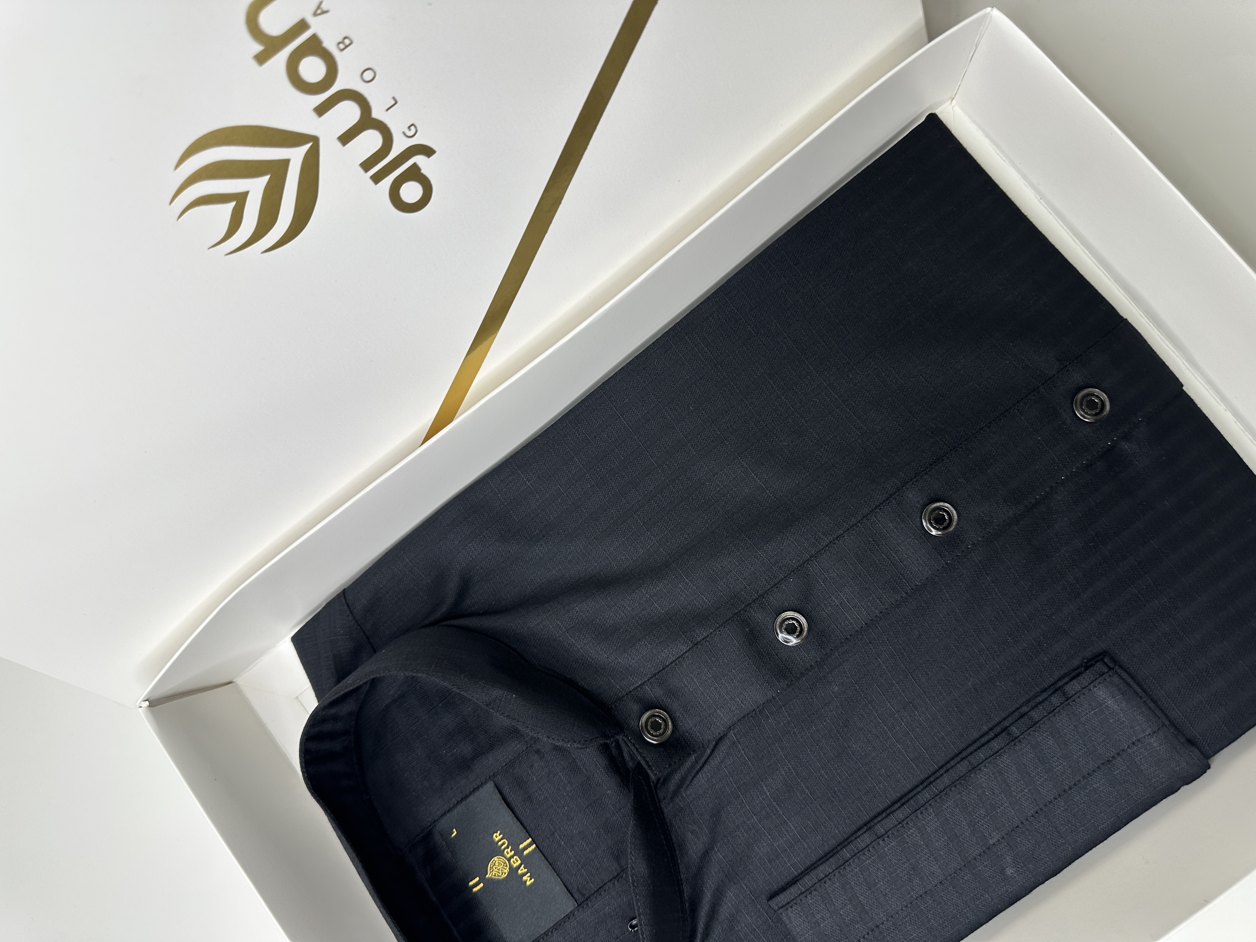 Minimal classic Black step panjabi-A1B005