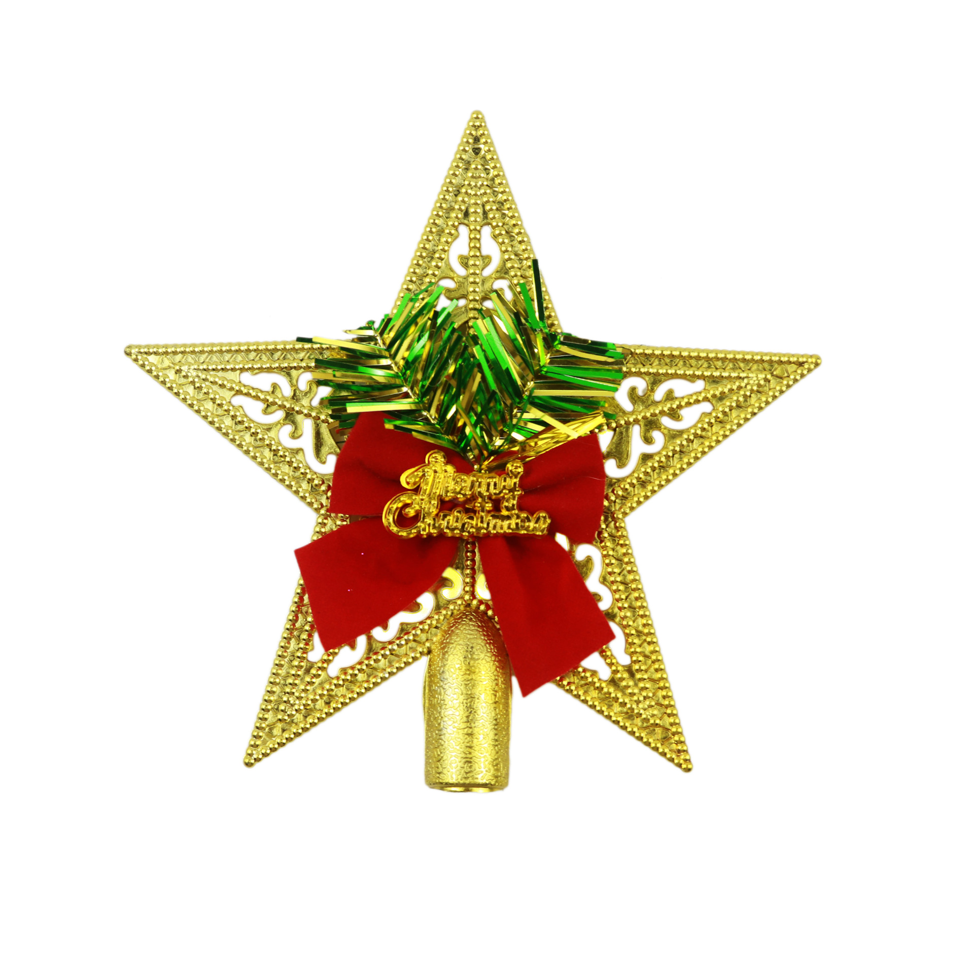 Golden Christmas tree topper Star  Decorations 15cm