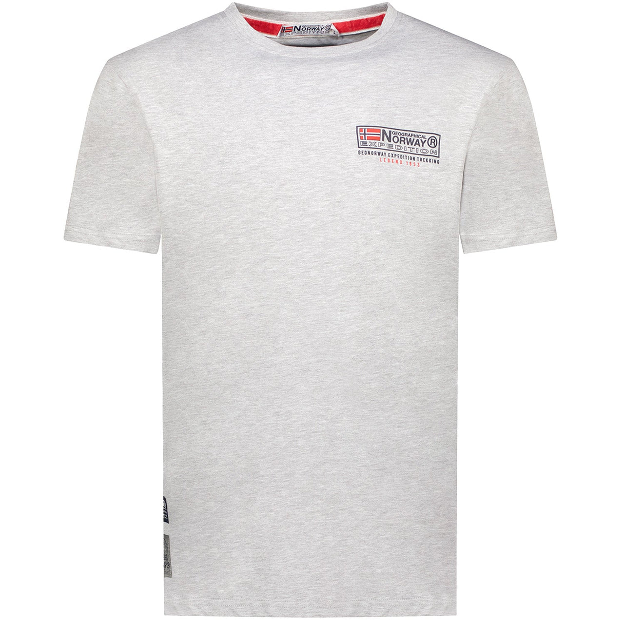 Men's T-Shirt Short Sleeve with Light Grey Flag