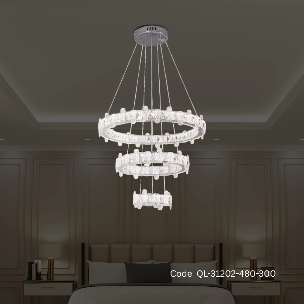 Qulik Modern Chandelier Decorative 3-Layer Ring LED Ceiling Light (QL-31202-480-300)_img_0