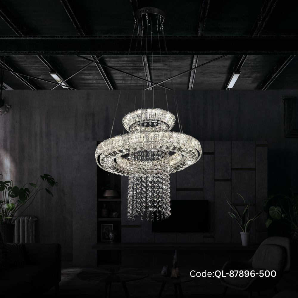 Qulik Modern Chandelier Decorative Hanging 2-layer LED Ceiling Light (QL-87896-500)