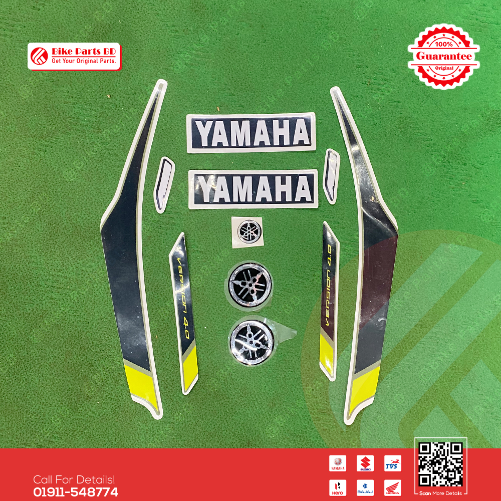 Full Set Sticker for Yamaha FZS V4 (Cyber Green) bike. thumbnail 2