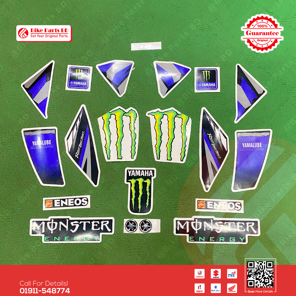 Full Set Sticker for Yamaha MT 15 V2 (Monster) bike. thumbnail 2
