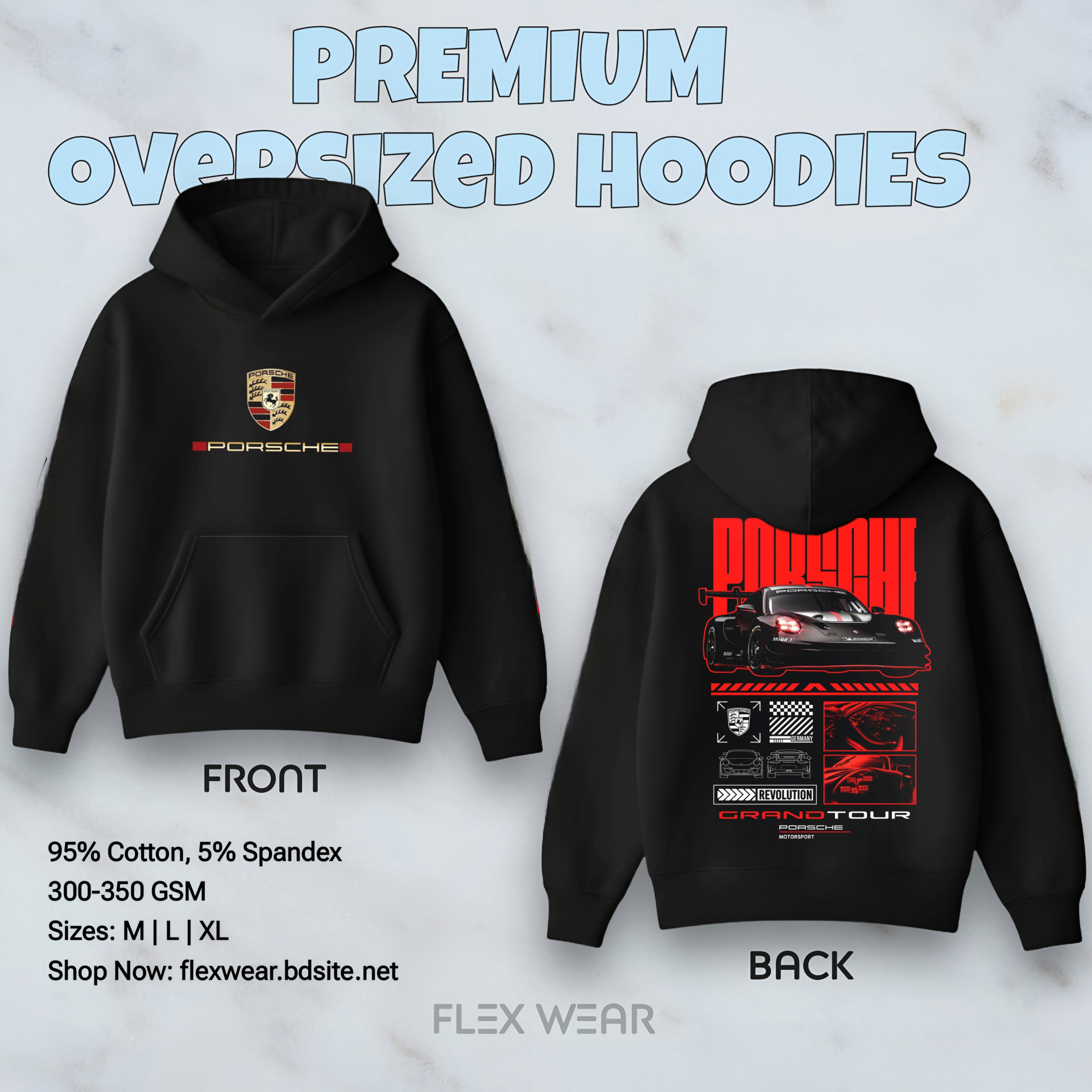 Porsche Oversized Hoodie