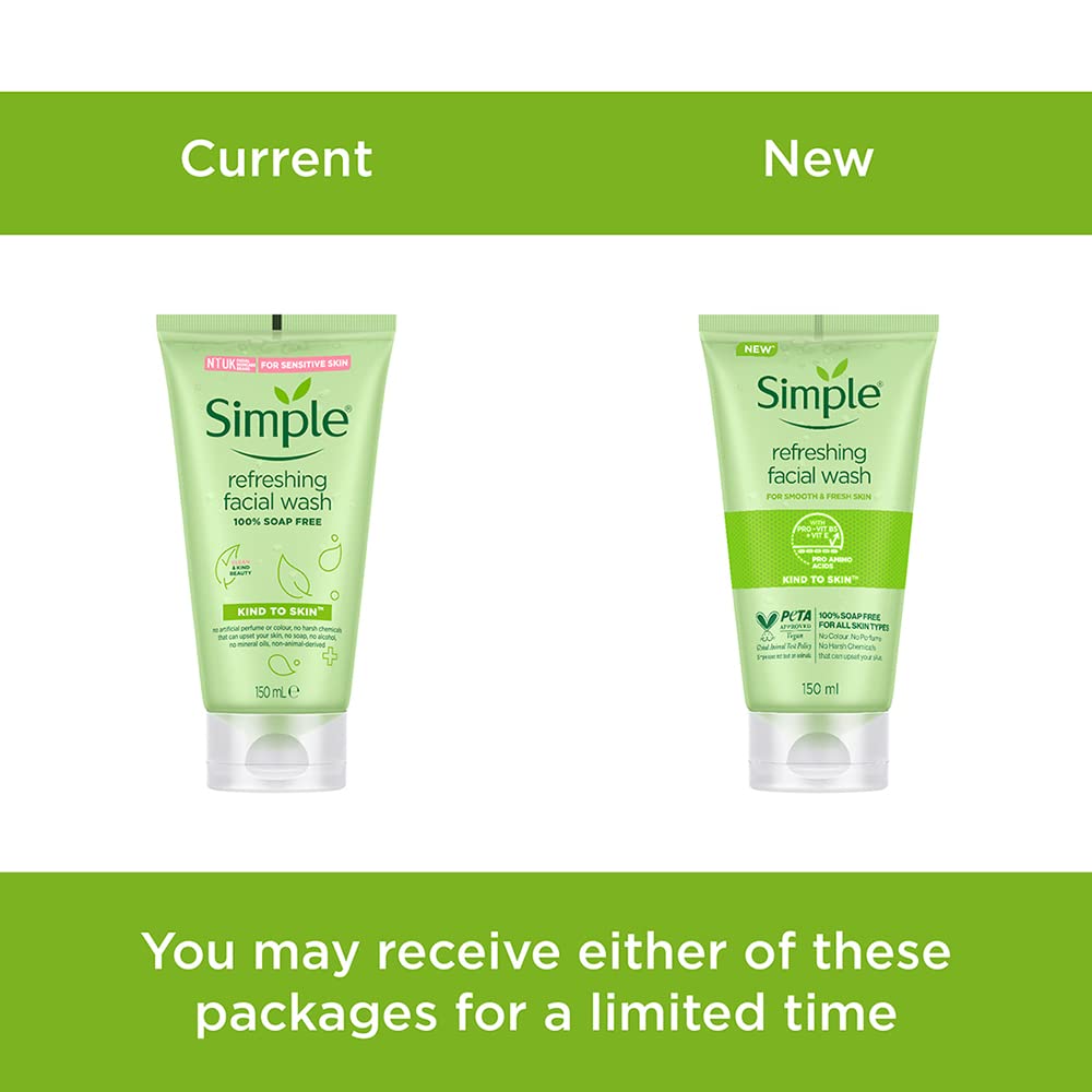 Simple Kind to Skin Refreshing Facial Wash 150ml_img_1