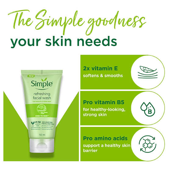 Simple Kind to Skin Refreshing Facial Wash 150ml_img_4