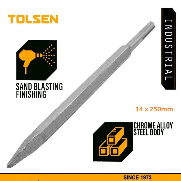 TOLSEN 75440 SDS-PLUS Point Chisel | 14 × 250mm | Chrome Alloy Steel | Industrial Grade | Model: 75440_img_3