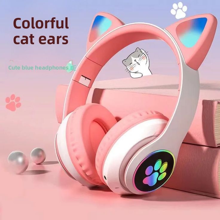 STN-28 Colorful Light Wireless Cat Headset_img_0