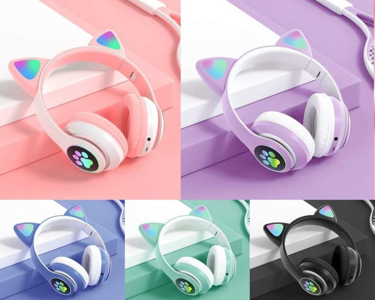 STN-28 Colorful Light Wireless Cat Headset_img_1