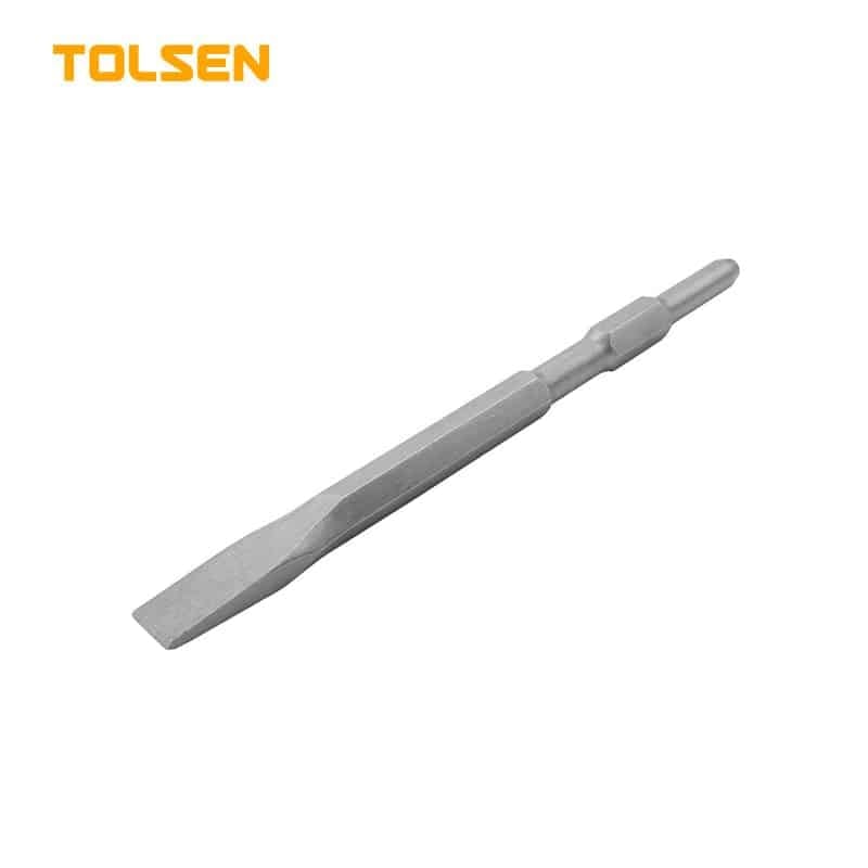 TOLSEN 75451 Hex Flat Chisel (Industrial) | 17 × 280 × 25mm | Chrome Alloy Steel | Sand Blasting Finish | Model: 75451
