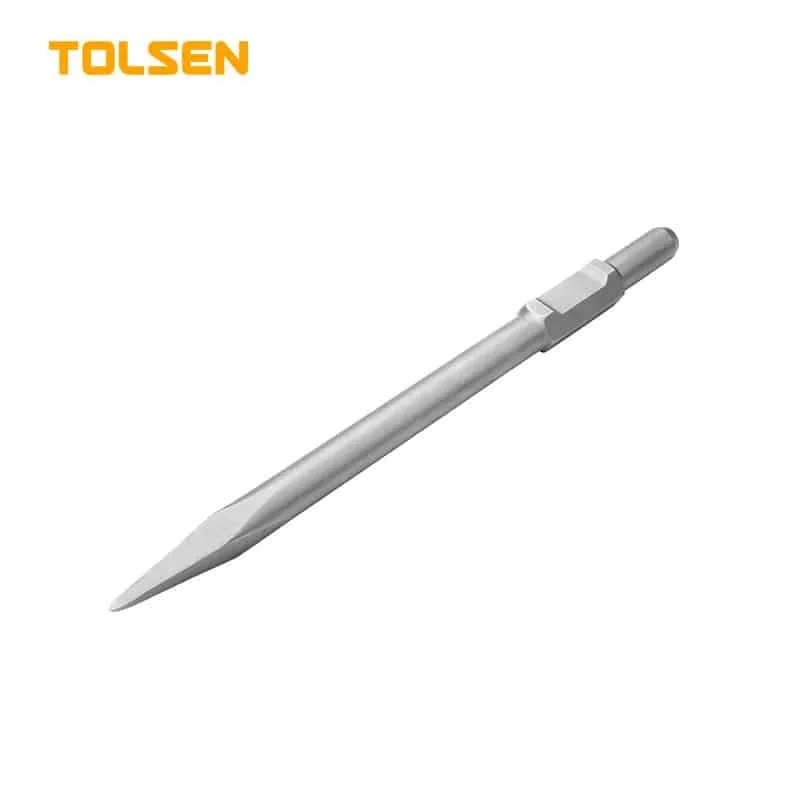 TOLSEN 75454 Hex Point Chisel (Industrial) | 30 × 410mm | Chrome Alloy Steel | Sand Blasting Finish | For Heavy Demolition | Model: 75454