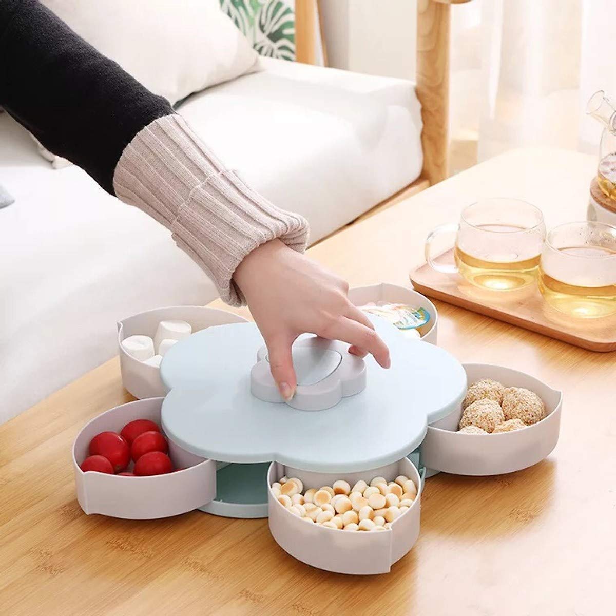 Multipurpose Rotating Storage Box – Spice, Masala, Pickle, Snack, Candy & Dry Fruit Organizer_img_3
