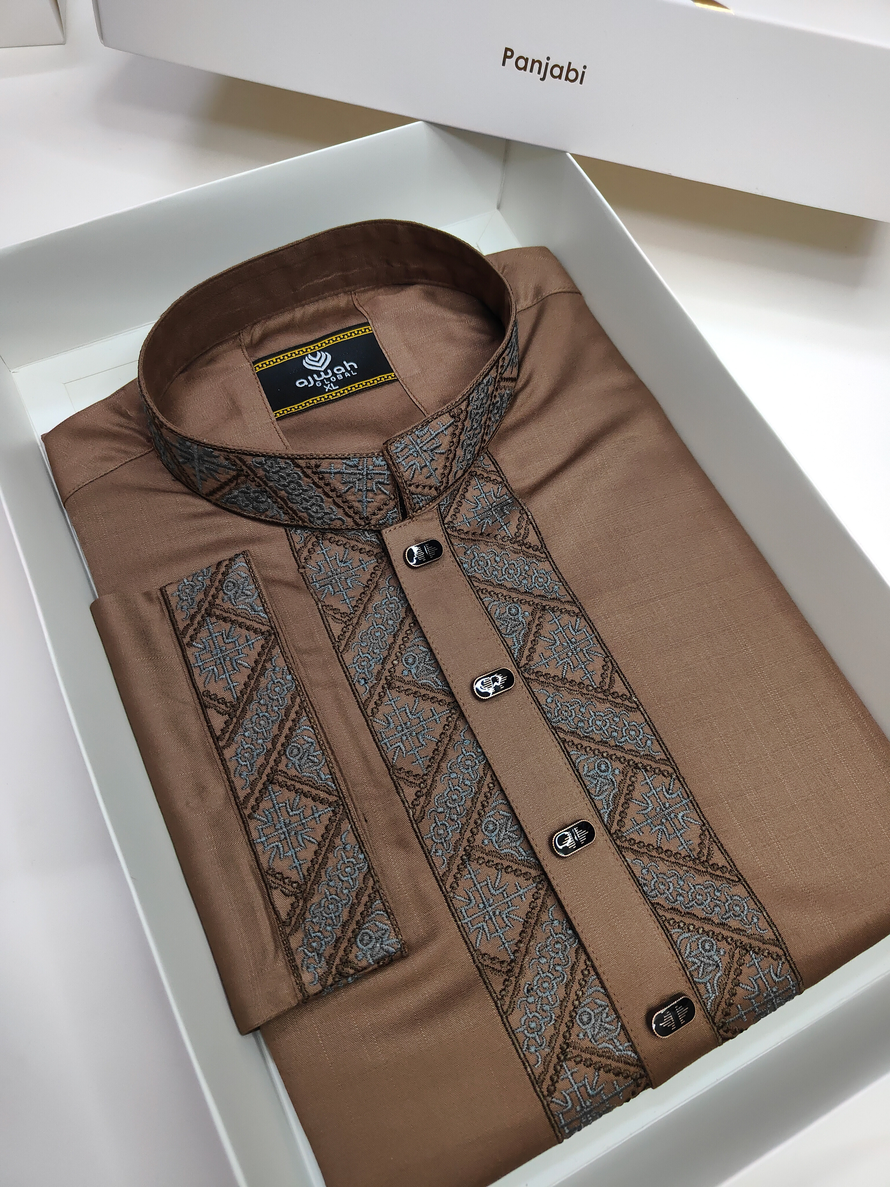 Regal Brown Embroidery Panjabi_img_0
