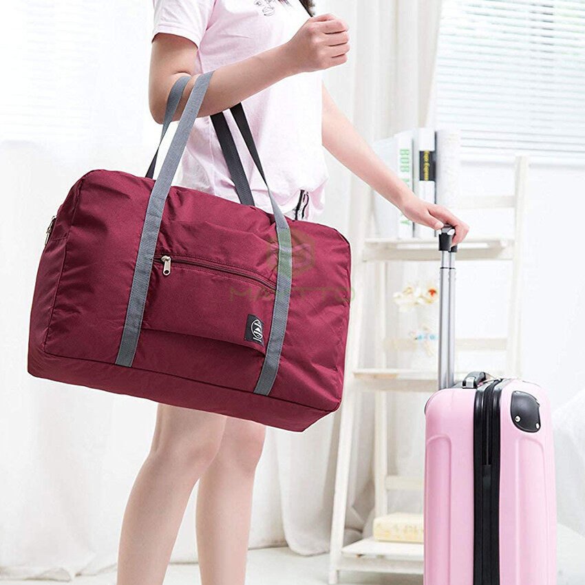 Foldable Travel Duffel Bag, Lightweight Large Luggage Shoulder Bag, Portable Clothes Overnight Bag