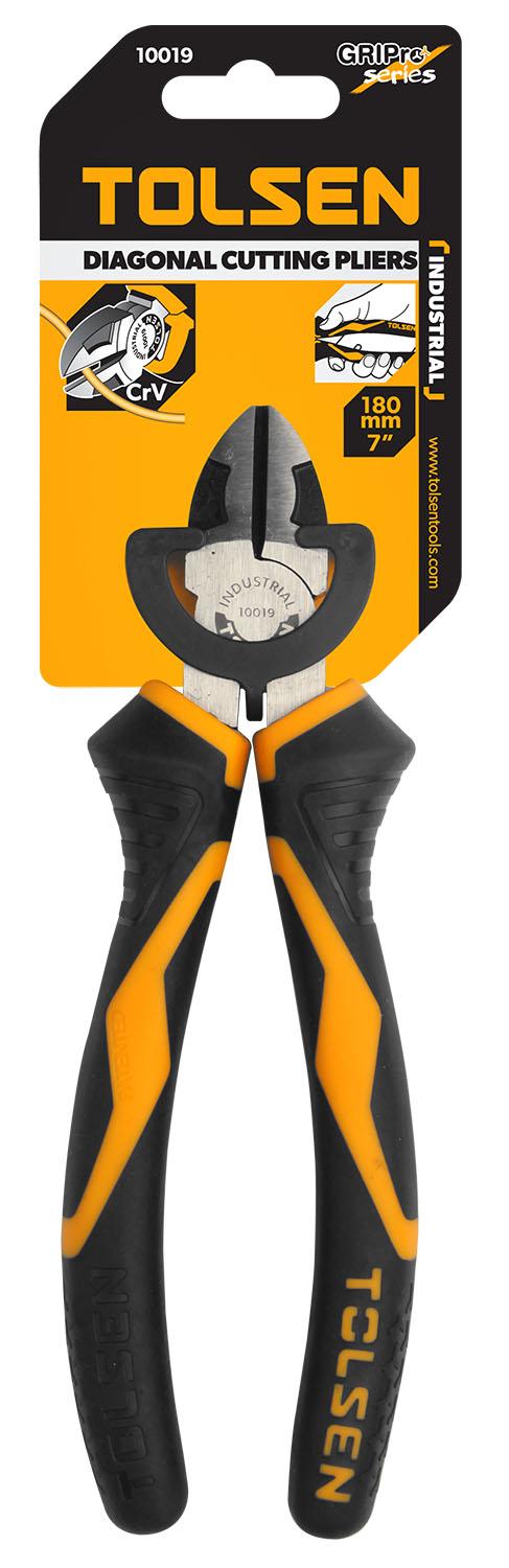 TOLSEN 10019 Diagonal Cutting Pliers, 7" (180mm), Industrial GRIPro Series, Model: 10019_img_4
