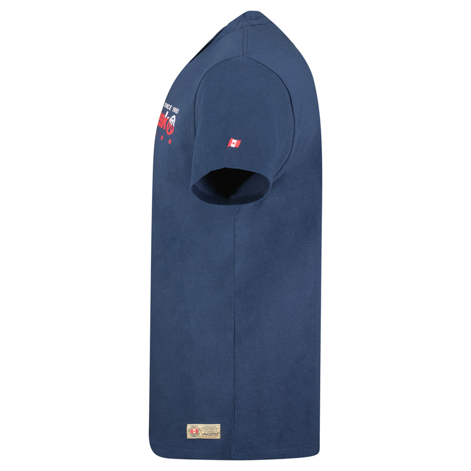 Canadian Peak JOPEAKEAK Homme - T-Shirt Col Rond avec Impressions et Drapeau Marine_img_2