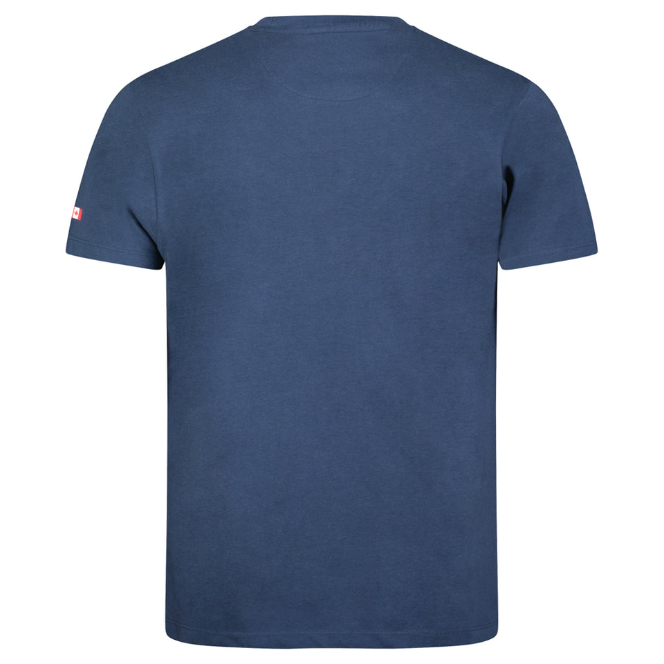 Canadian Peak JOPEAKEAK Homme - T-Shirt Col Rond avec Impressions et Drapeau Marine_img_3