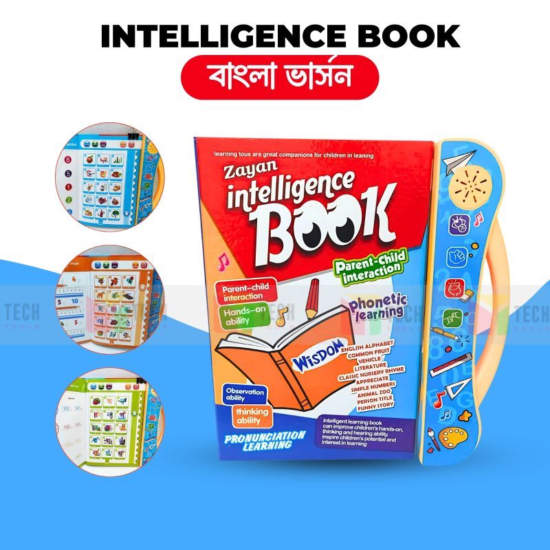 Baby intelligence Book, Zayan Rechargeable Intelligence Book for Kids, Bengali Arabic English Language – Baby Learning