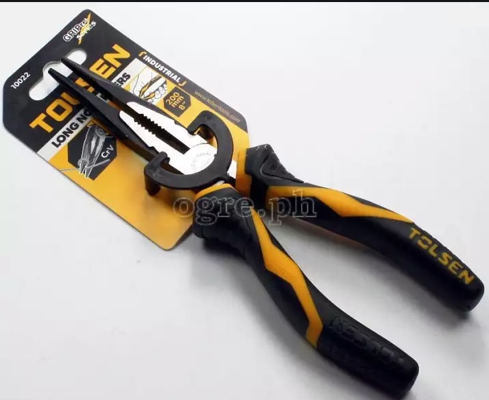TOLSEN 10022 Long Nose Pliers, 8" or 200mm, Industrial GRIPro Series | Model 10022_img_2
