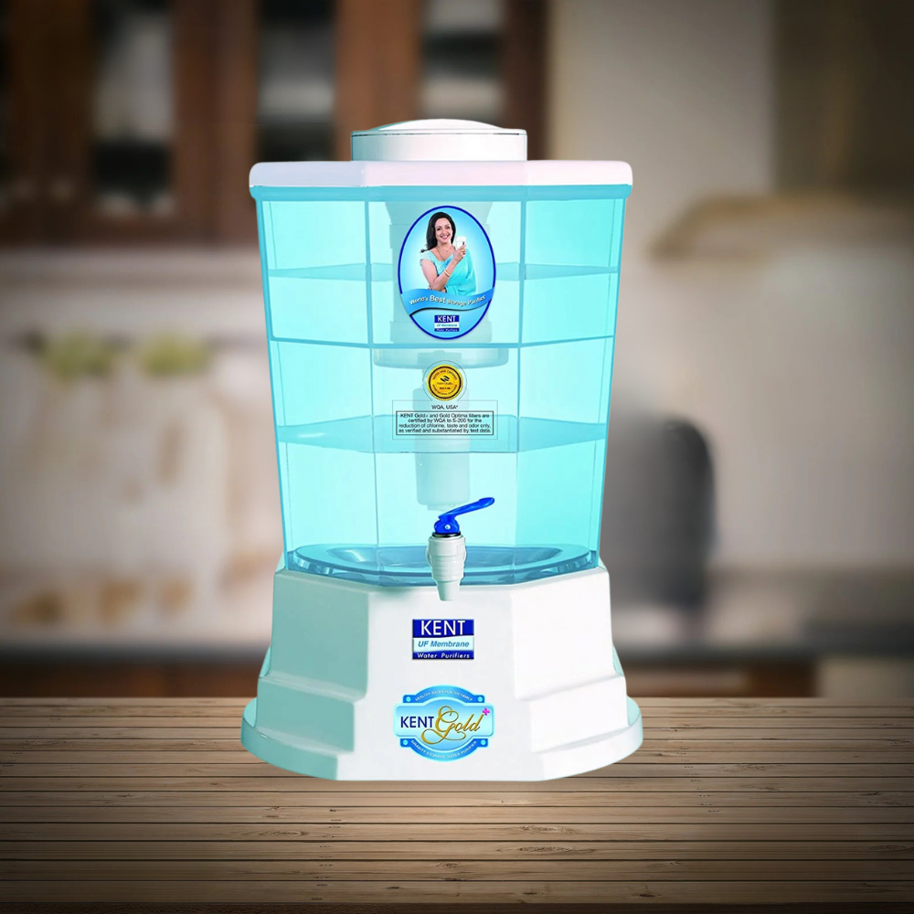 KENT Gold+ Gravity-Based Water Purifier (White & Blue) K-3005-WP_img_0