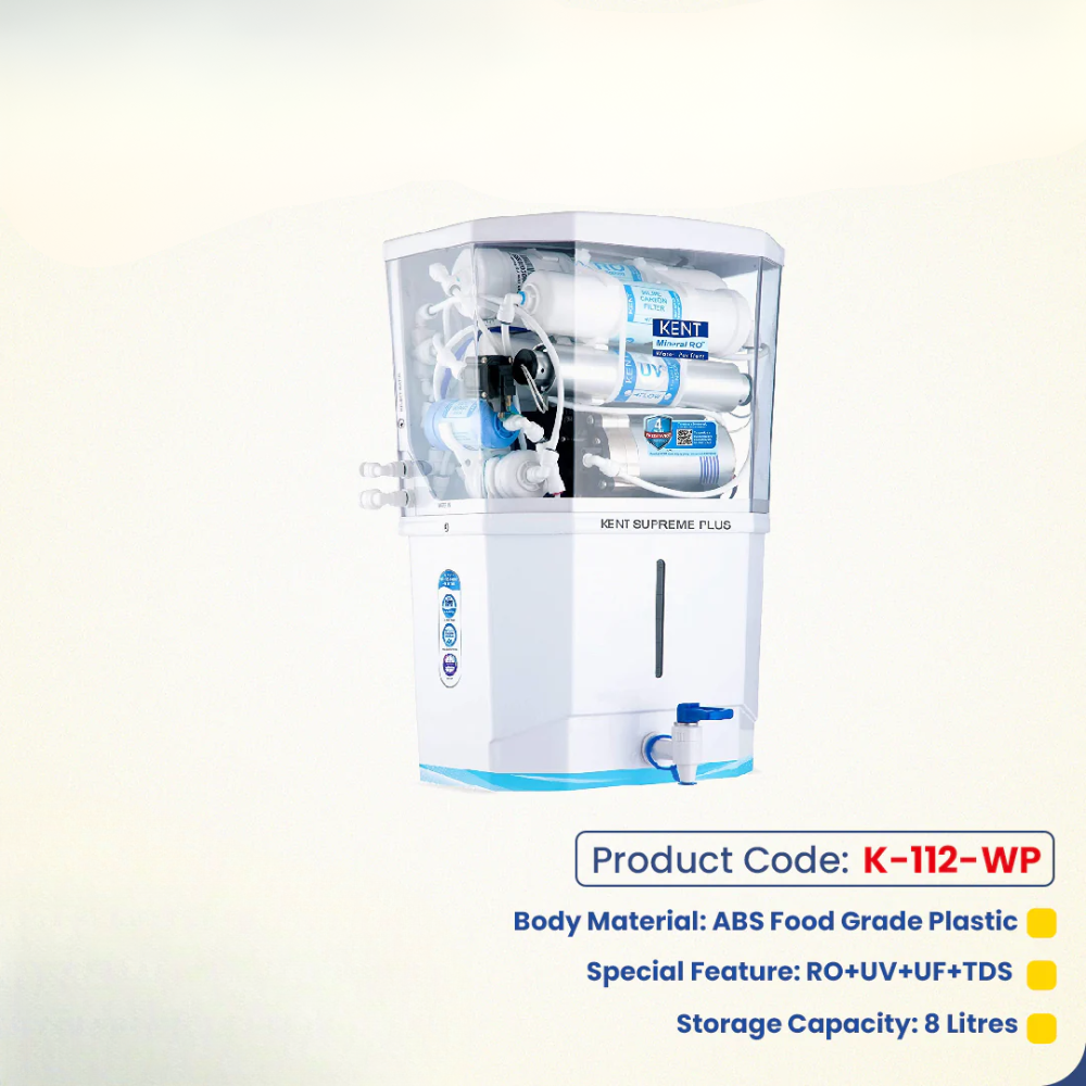 KENT Super+ WALL MOUNTED RO WATER PURIFIER (White) K-3272-WP