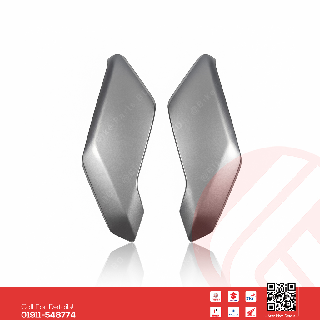 Air Scoop (Silver Color) for Yamaha FZS V3, FZS V3 (Deluxe), FZS V4 bike.