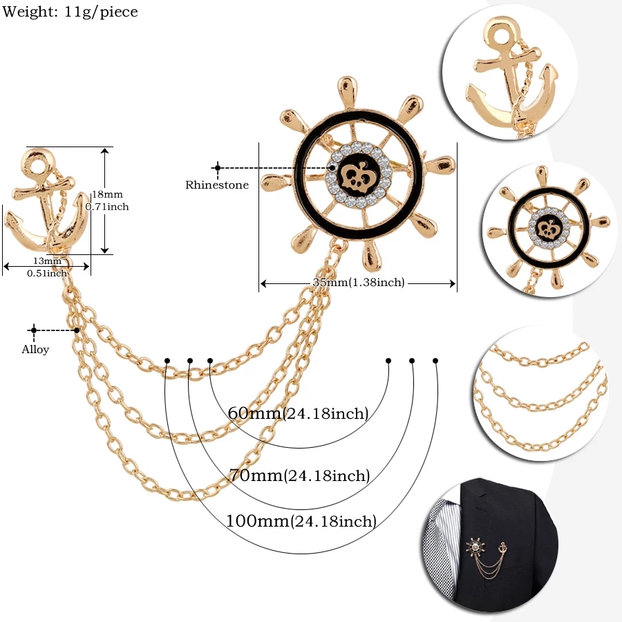 Rudder Brooch ( Coat Pin)_img_1